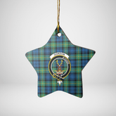 Clan Gordon Ancient Tartan Crest Star Ceramic Ornament WC18 Gordon Ancient Tartan Tartan Christmas