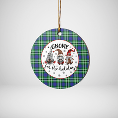 Clan Learmonth Tartan Tartan Crest Gnome Round Ceramic Ornament VI94 Learmonth Tartan Tartan Christmas