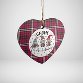 Clan Little Tartan Tartan Crest Gnome Heart Ceramic Ornament GO23 Little Tartan Tartan Christmas