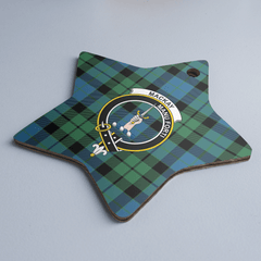 Clan MacKay Ancient Tartan Crest Star Ceramic Ornament MZ15 MacKay Ancient Tartan Tartan Christmas