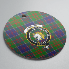 Clan Stewart of Appin Hunting Modern Tartan Crest Round Ceramic Ornament GW98 Stewart of Appin Hunting Modern Tartan Tartan Christmas