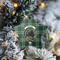Clan Tweedside District Tartan Crest Star Ceramic Ornament UR20 Tweedside District Tartan Tartan Christmas