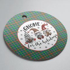 Clan MacKintosh Hunting Ancient Tartan Tartan Crest Gnome Round Ceramic Ornament JX58 MacKintosh Hunting Ancient Tartan Tartan Christmas