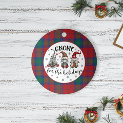 Clan Lindsay Modern Tartan Tartan Crest Gnome Round Ceramic Ornament BH46 Lindsay Modern Tartan Tartan Christmas