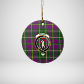 Clan Taylor Tartan Crest Round Ceramic Ornament DB44 Taylor Tartan Tartan Christmas