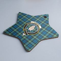 Clan Lamont Ancient Tartan Crest Star Ceramic Ornament SH39 Lamont Ancient Tartan Tartan Christmas