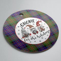 Clan Chalmer Tartan Tartan Crest Gnome Round Ceramic Ornament HK54 Chalmer Tartan Tartan Christmas