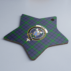 Clan Hope Tartan Crest Star Ceramic Ornament DD38 Hope Tartan Tartan Christmas
