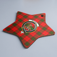 Clan Maxwell Modern Tartan Crest Star Ceramic Ornament TN70 Maxwell Modern Tartan Tartan Christmas