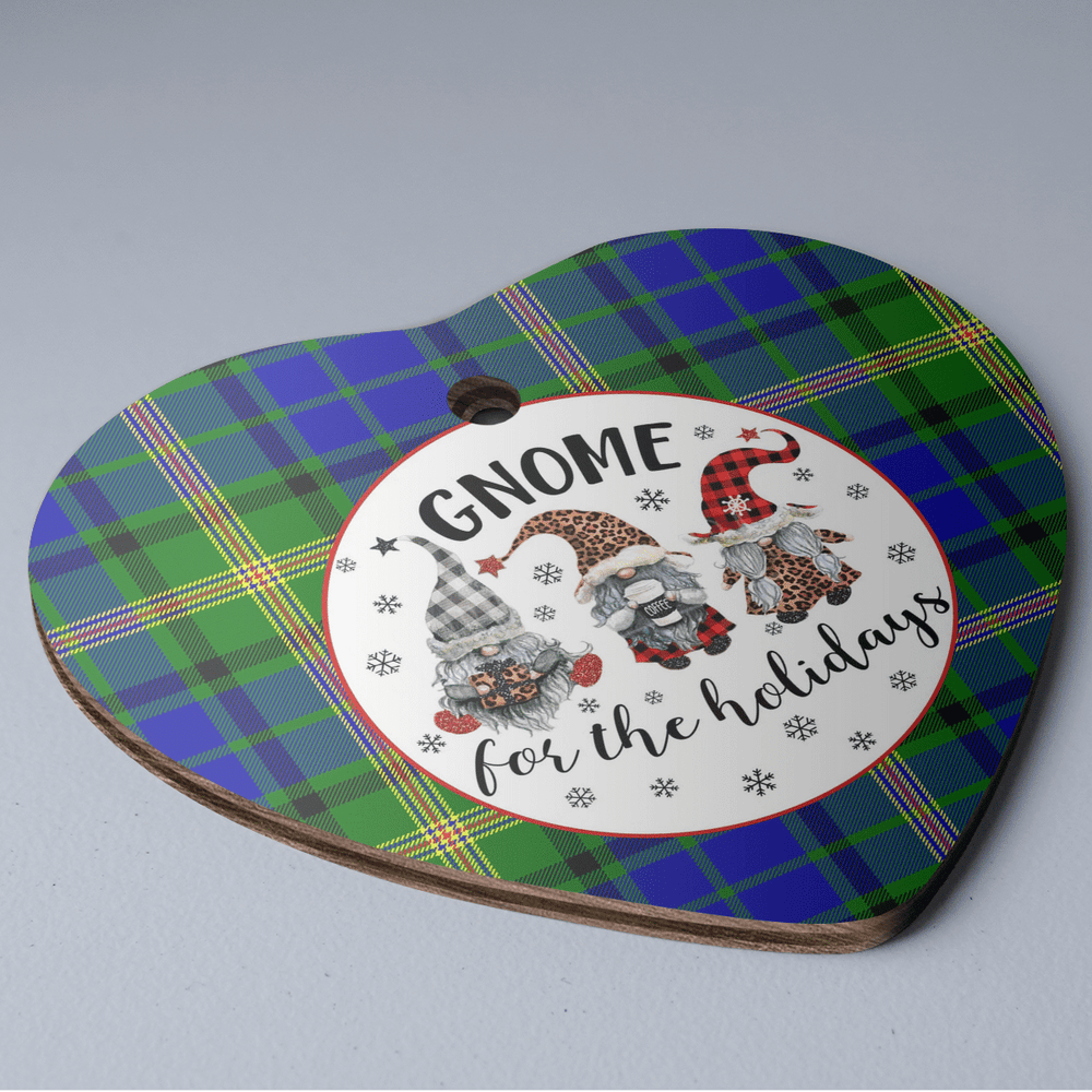 Clan Maitland Tartan Tartan Crest Gnome Heart Ceramic Ornament VS71 Maitland Tartan Tartan Christmas