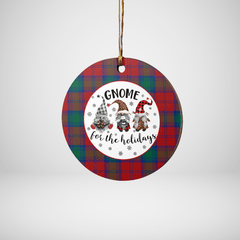 Clan Lindsay Modern Tartan Tartan Crest Gnome Round Ceramic Ornament BH46 Lindsay Modern Tartan Tartan Christmas