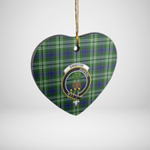 Clan Swinton (Tweedside) Tartan Crest Heart Ceramic Ornament PI23 Swinton (Tweedside) Tartan Tartan Christmas