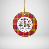 Clan Scrymgeour Tartan Tartan Crest Gnome Round Ceramic Ornament VB18 Scrymgeour Tartan Tartan Christmas