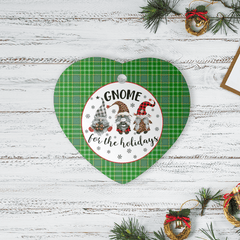 Clan Currie Tartan Tartan Crest Gnome Heart Ceramic Ornament TO71 Currie Tartan Tartan Christmas