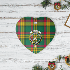 Clan MacMillan Old Ancient Tartan Crest Heart Ceramic Ornament YG63 MacMillan Old Ancient Tartan Tartan Christmas