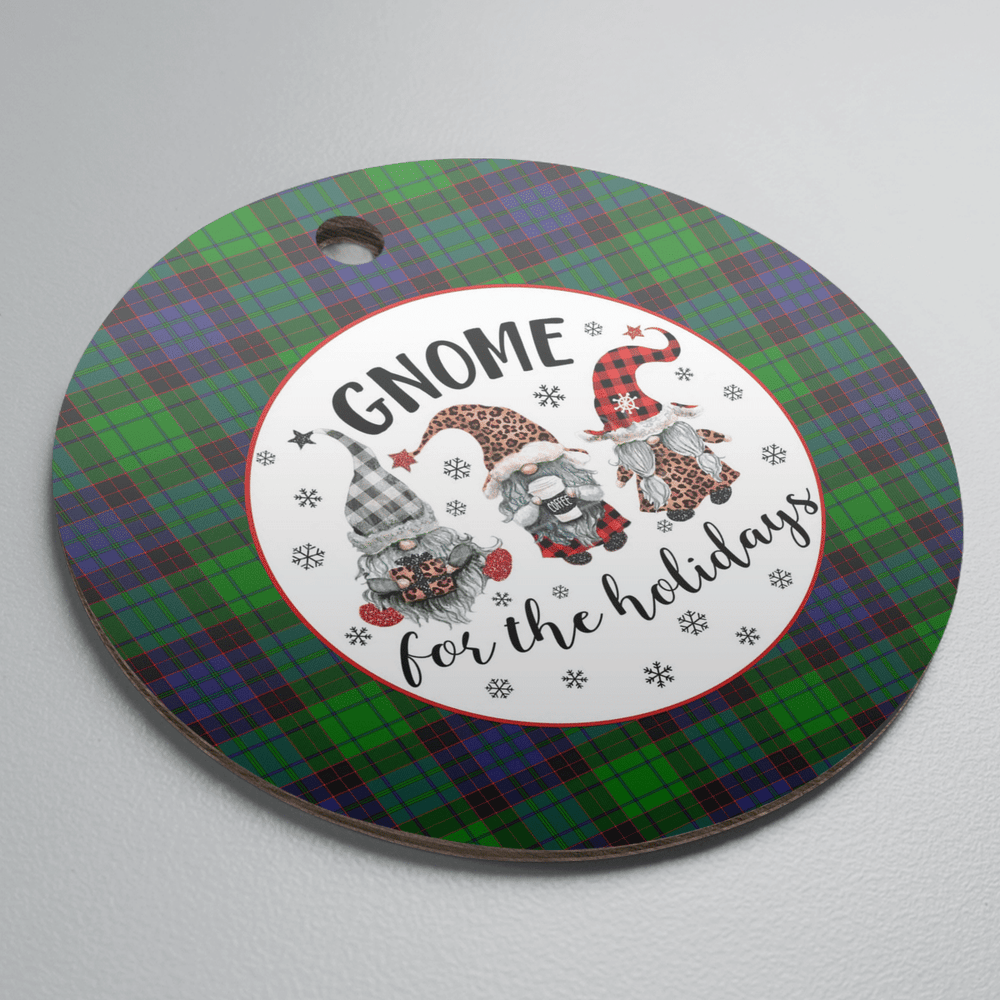 Clan Stewart Old Modern Tartan Tartan Crest Gnome Round Ceramic Ornament CP98 Stewart Old Modern Tartan Tartan Christmas
