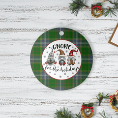 Clan Pringle Tartan Tartan Crest Gnome Round Ceramic Ornament IQ15 Pringle Tartan Tartan Christmas