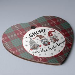 Clan Crawford Modern Tartan Tartan Crest Gnome Heart Ceramic Ornament EC73 Crawford Modern Tartan Tartan Christmas