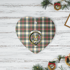 Clan Stewart Dress Ancient Tartan Crest Heart Ceramic Ornament QF42 Stewart Dress Ancient Tartan Tartan Christmas