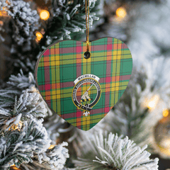 Clan MacMillan Old Ancient Tartan Crest Heart Ceramic Ornament YG63 MacMillan Old Ancient Tartan Tartan Christmas