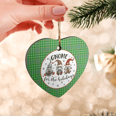 Clan Currie Tartan Tartan Crest Gnome Heart Ceramic Ornament TO71 Currie Tartan Tartan Christmas