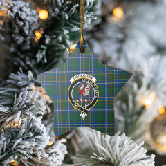 Clan Cockburn Ancient Tartan Crest Star Ceramic Ornament KU29 Cockburn Ancient Tartan Tartan Christmas