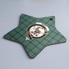 Clan Scott Green Ancient Tartan Crest Star Ceramic Ornament PM98 Scott Green Ancient Tartan Tartan Christmas