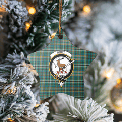 Clan Scott Green Ancient Tartan Crest Star Ceramic Ornament PM98 Scott Green Ancient Tartan Tartan Christmas