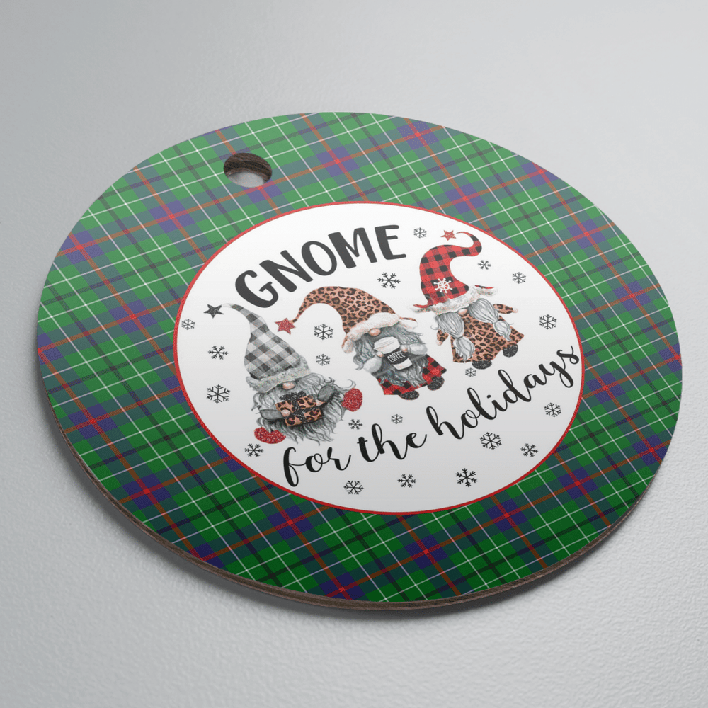 Clan Duncan Ancient Tartan Tartan Crest Gnome Round Ceramic Ornament EB79 Duncan Ancient Tartan Tartan Christmas