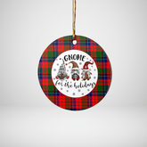 Clan Macnicol Tartan Tartan Crest Gnome Round Ceramic Ornament PR74 Macnicol Tartan Tartan Christmas