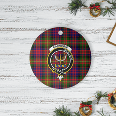 Clan Carnegie Modern Tartan Crest Round Ceramic Ornament RX51 Carnegie Modern Tartan Tartan Christmas
