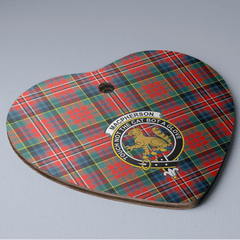 Clan MacPherson Ancient Tartan Crest Heart Ceramic Ornament QN85 MacPherson Ancient Tartan Tartan Christmas