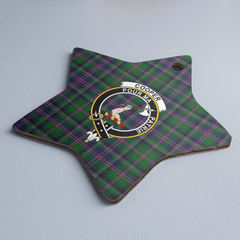 Clan Cooper Modern Tartan Crest Star Ceramic Ornament VW58 Cooper Modern Tartan Tartan Christmas