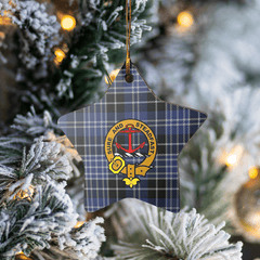 Clan Clark 1Tartan Crest Star Ceramic Ornament YF46 Clark 1Tartan Tartan Christmas