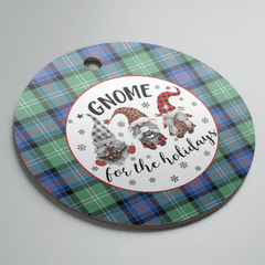 Clan Sutherland Old Ancient Tartan Tartan Crest Gnome Round Ceramic Ornament QR45 Sutherland Old Ancient Tartan Tartan Christmas