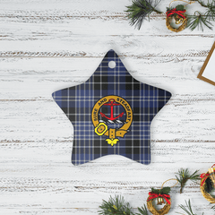 Clan Clark 1Tartan Crest Star Ceramic Ornament YF46 Clark 1Tartan Tartan Christmas
