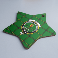Clan Don (Tribe-of-Mar) Tartan Crest Star Ceramic Ornament UQ53 Don (Tribe-of-Mar) Tartan Tartan Christmas