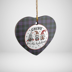 Clan Clergy Green Tartan Tartan Crest Gnome Heart Ceramic Ornament LV28 Clergy Green Tartan Tartan Christmas