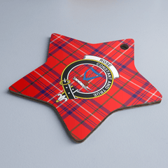 Clan Rose Tartan Crest Star Ceramic Ornament MO96 Rose Tartan Tartan Christmas