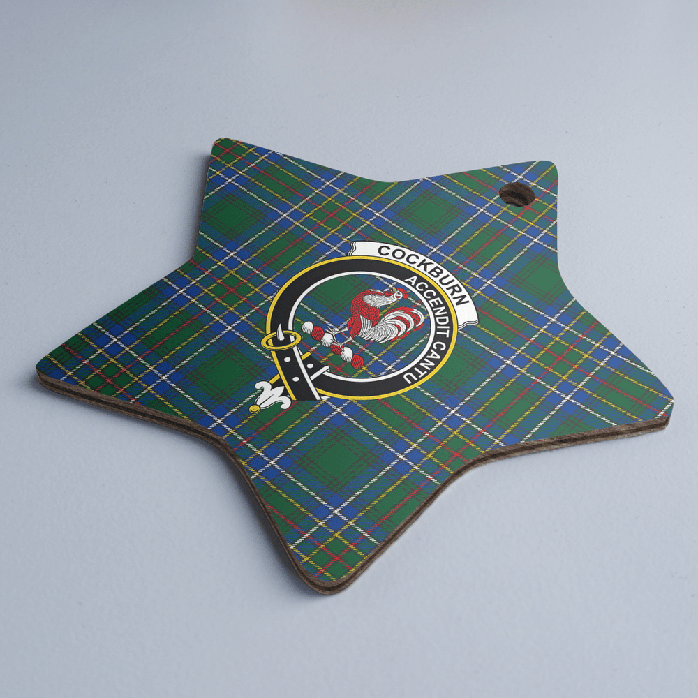 Clan Cockburn Ancient Tartan Crest Star Ceramic Ornament KU29 Cockburn Ancient Tartan Tartan Christmas