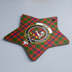 Clan Skene Modern Tartan Crest Star Ceramic Ornament QF99 Skene Modern Tartan Tartan Christmas