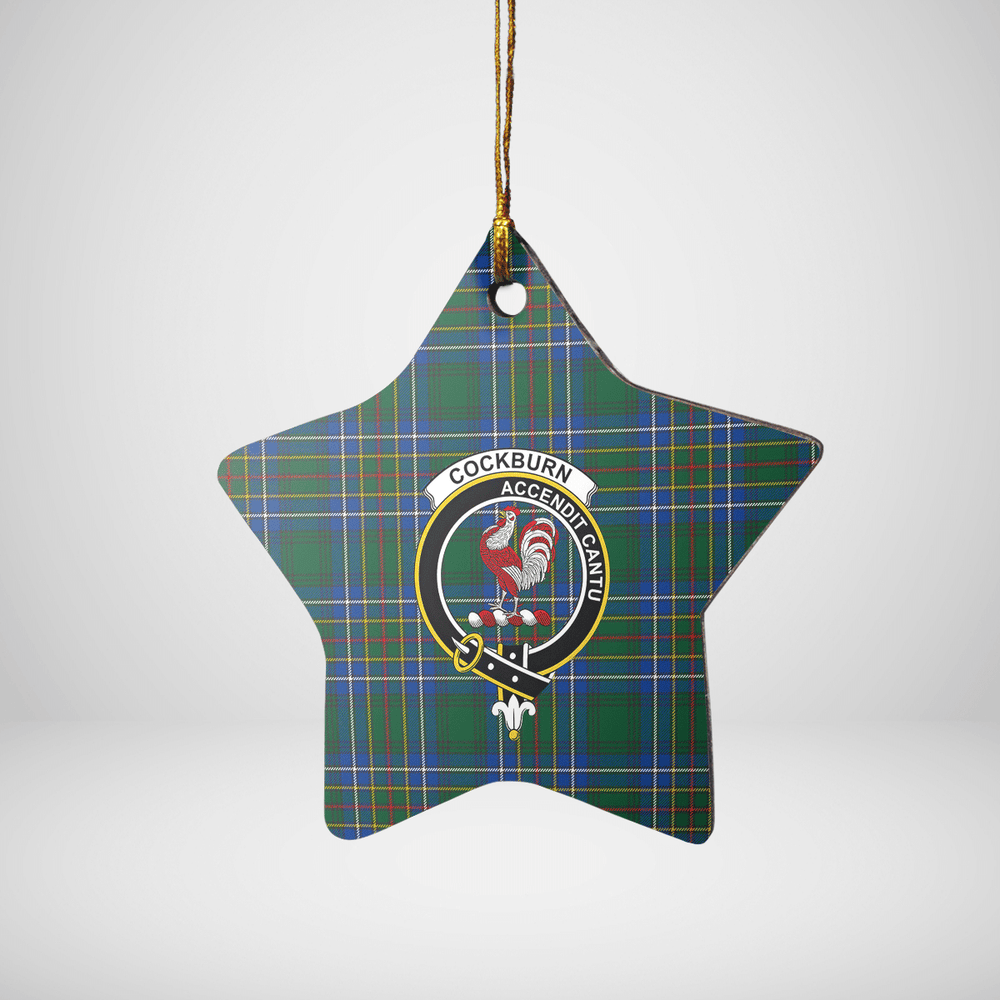 Clan Cockburn Ancient Tartan Crest Star Ceramic Ornament KU29 Cockburn Ancient Tartan Tartan Christmas