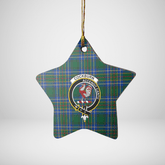 Clan Cockburn Ancient Tartan Crest Star Ceramic Ornament KU29 Cockburn Ancient Tartan Tartan Christmas