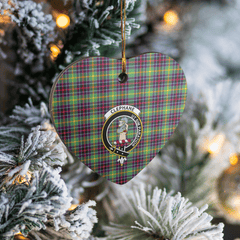 Clan Clephane Tartan Crest Heart Ceramic Ornament FD71 Clephane Tartan Tartan Christmas