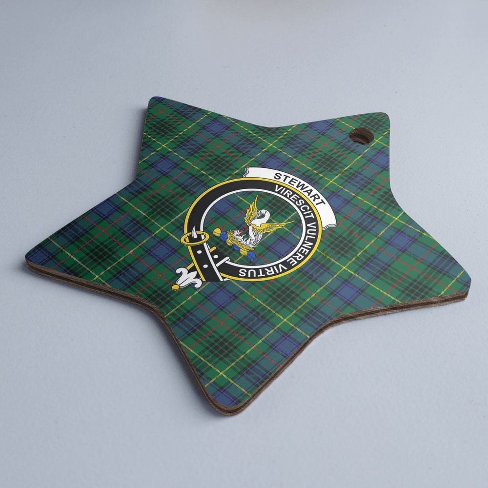 Clan Stewart Hunting Modern Tartan Crest Star Ceramic Ornament MR16 Stewart Hunting Modern Tartan Tartan Christmas