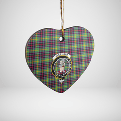Clan Clephane Tartan Crest Heart Ceramic Ornament FD71 Clephane Tartan Tartan Christmas