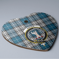 Clan Napier Modern Tartan Crest Heart Ceramic Ornament FI86 Napier Modern Tartan Tartan Christmas