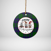 Clan Lockhart Modern Tartan Tartan Crest Gnome Round Ceramic Ornament PL88 Lockhart Modern Tartan Tartan Christmas