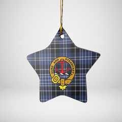Clan Clark 1Tartan Crest Star Ceramic Ornament YF46 Clark 1Tartan Tartan Christmas