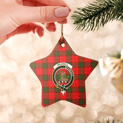 Clan Maxwell Modern Tartan Crest Star Ceramic Ornament TN70 Maxwell Modern Tartan Tartan Christmas